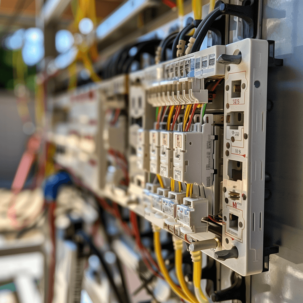 picture of circuit breaker that has been recently installed in a home